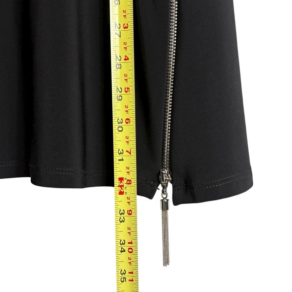 Joseph Ribkoff Zip Detail Tunic Top Size 8 Black Wrinkle Resistant 3/4 Sleeve - Picture 10 of 12